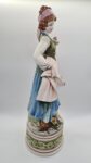 Wysoka ceramiczna figura "kobieta zbierająca kwiaty" proj. Domenico Poloniato, Włochy, lata 80