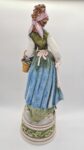 Wysoka ceramiczna figura "kobieta zbierająca kwiaty" proj. Domenico Poloniato, Włochy, lata 80