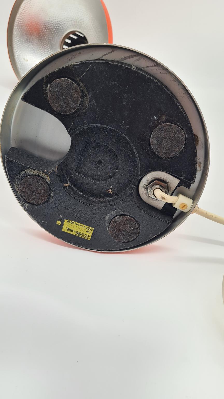Red table lamp, by Aka Leuchten, Germany, 1970s