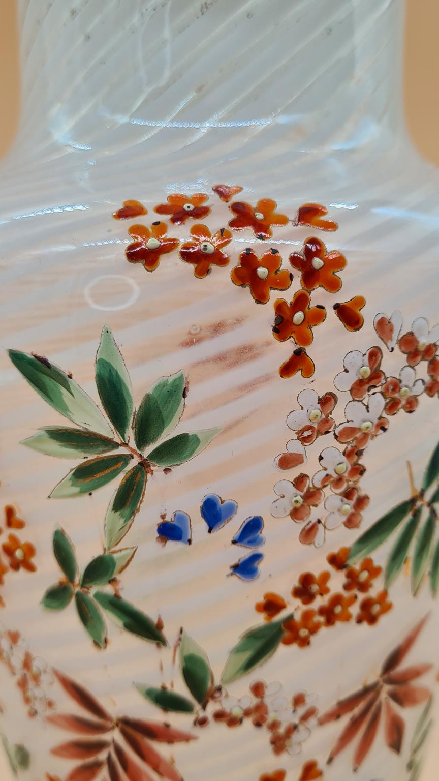 Waza Murano wykonana techniką weneckiego szkła "reticello", Włochy, lata 60-70