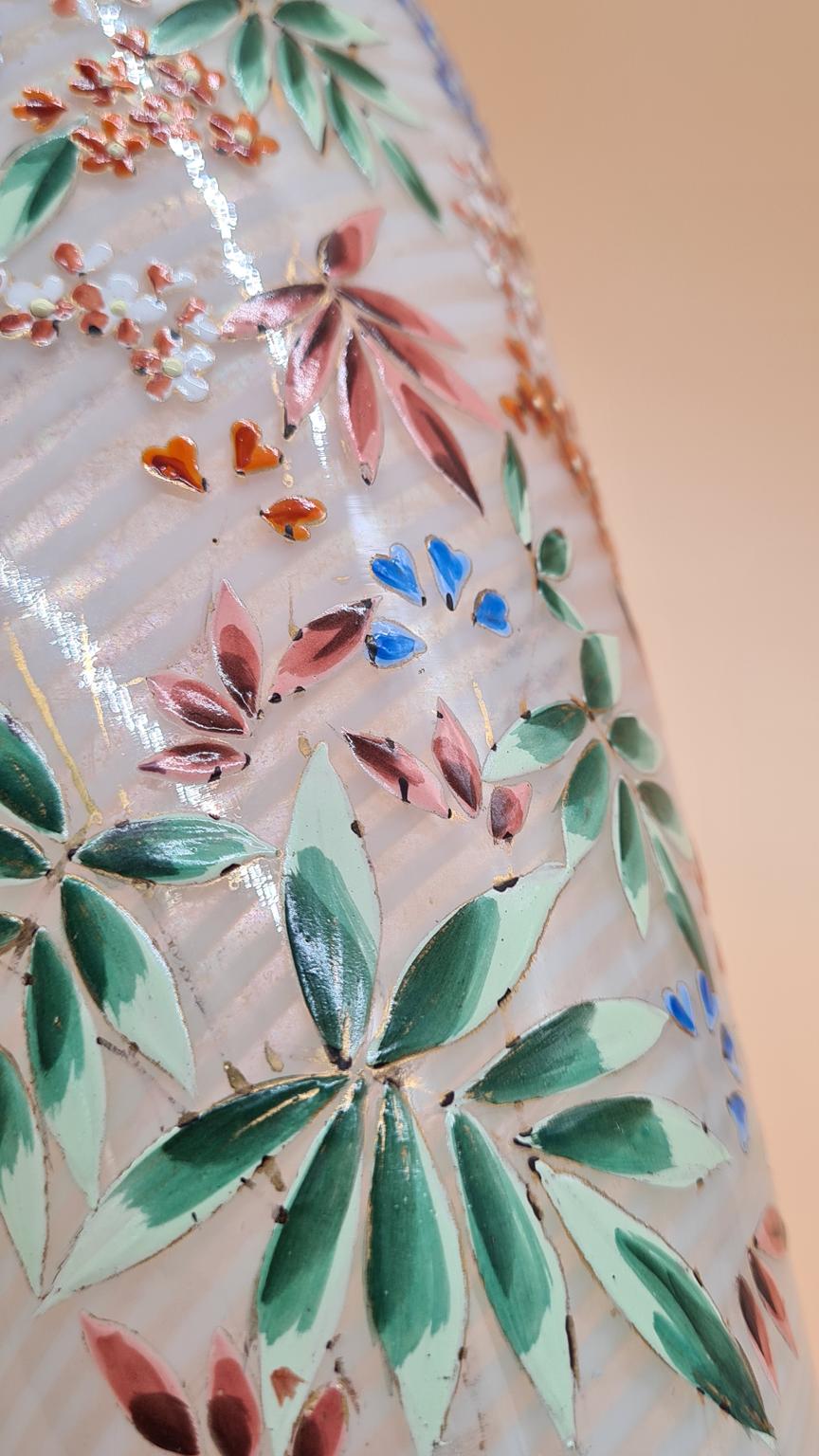 Waza Murano wykonana techniką weneckiego szkła "reticello", Włochy, lata 60-70