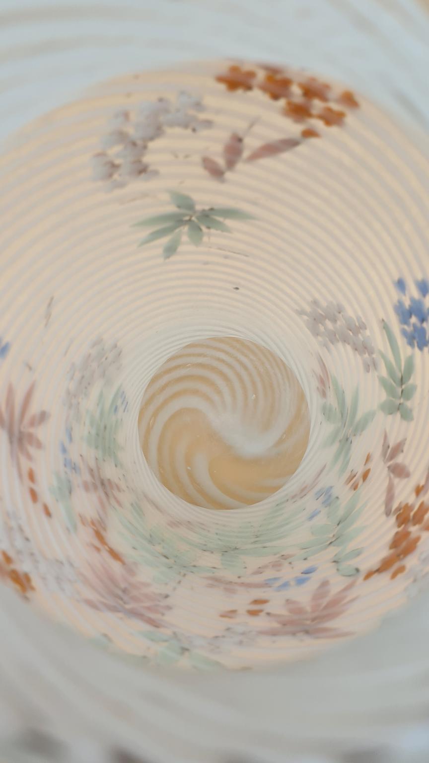 Waza Murano wykonana techniką weneckiego szkła "reticello", Włochy, lata 60-70