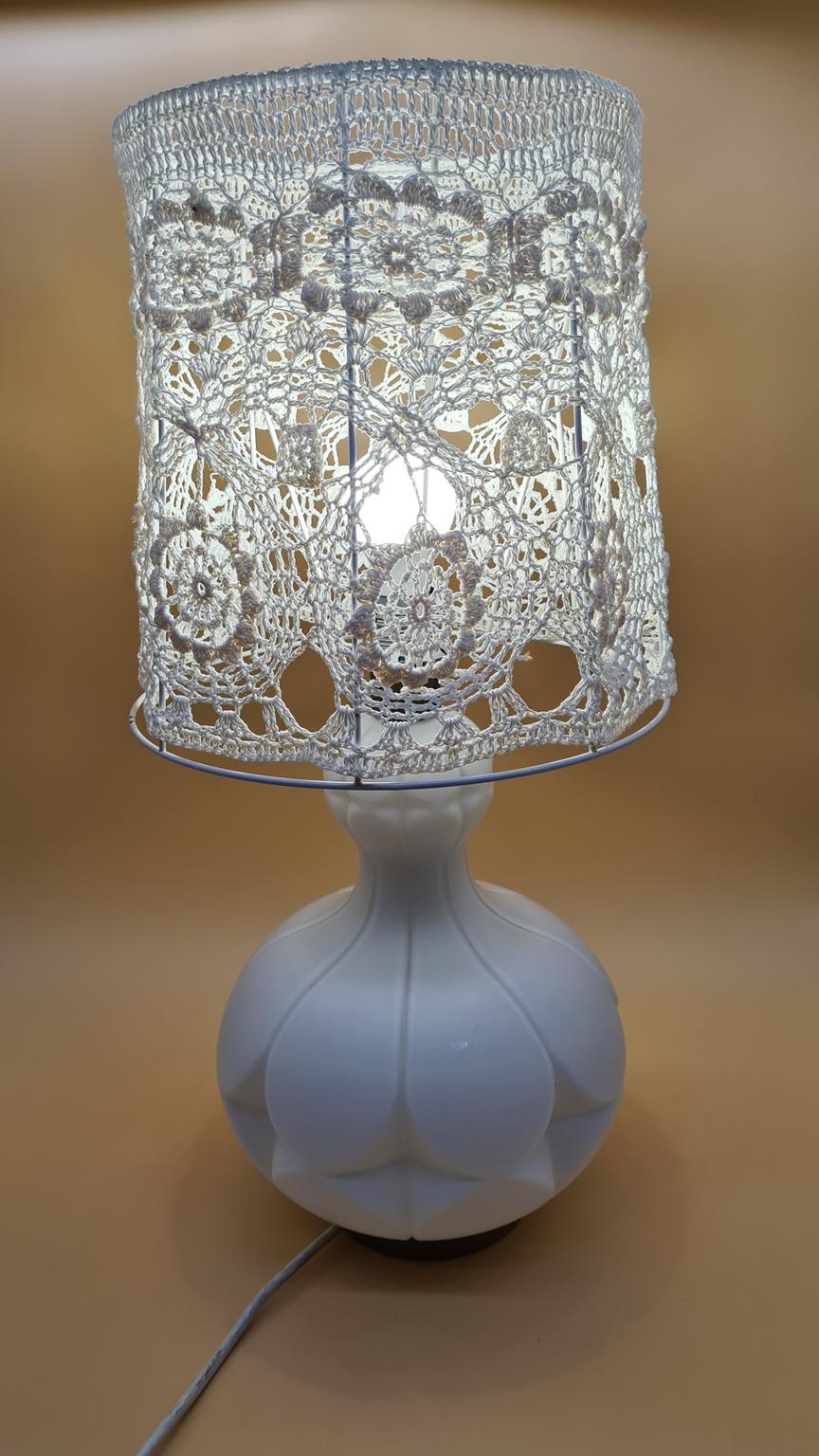 Glass table lamp by Peill & Putzler, 1960s