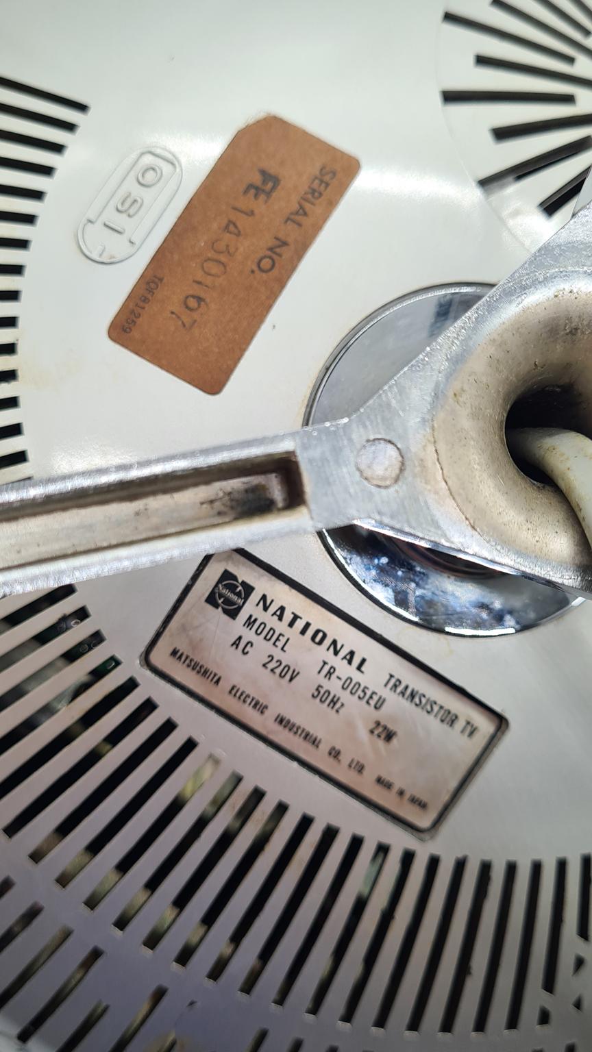 Telewizor kineskopowy National TR-005 Orbitel, Panasonic, Japonia, lata 60/70