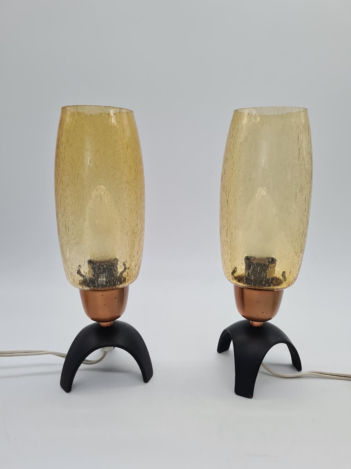 Para stołowych lamp, Niemcy, lata 50/60
