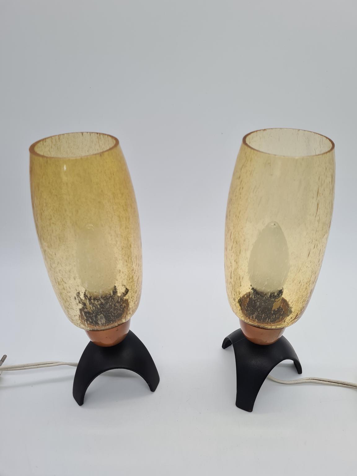 Para stołowych lamp, Niemcy, lata 50/60