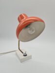 Pomarańczowa lampa biurkowa, lata 60/70