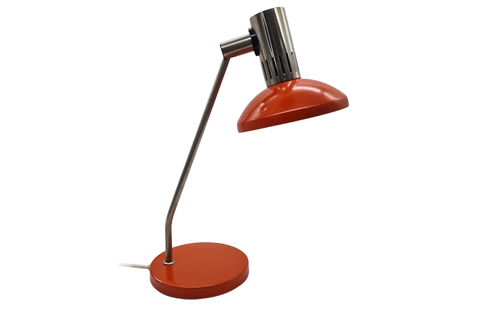 Red table lamp, by Aka Leuchten, Germany, 1970s