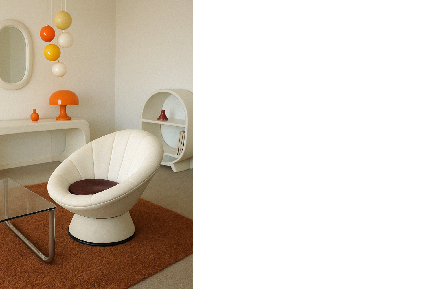 Fotel Space Age, Flower Chair, Włochy, lata 70