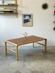 Ash coffee table with teak mosaic, Denmark, 1960s/70s