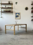 Ash coffee table with teak mosaic, Denmark, 1960s/70s