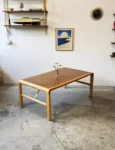 Ash coffee table with teak mosaic, Denmark, 1960s/70s