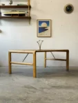Ash coffee table with teak mosaic, Denmark, 1960s/70s