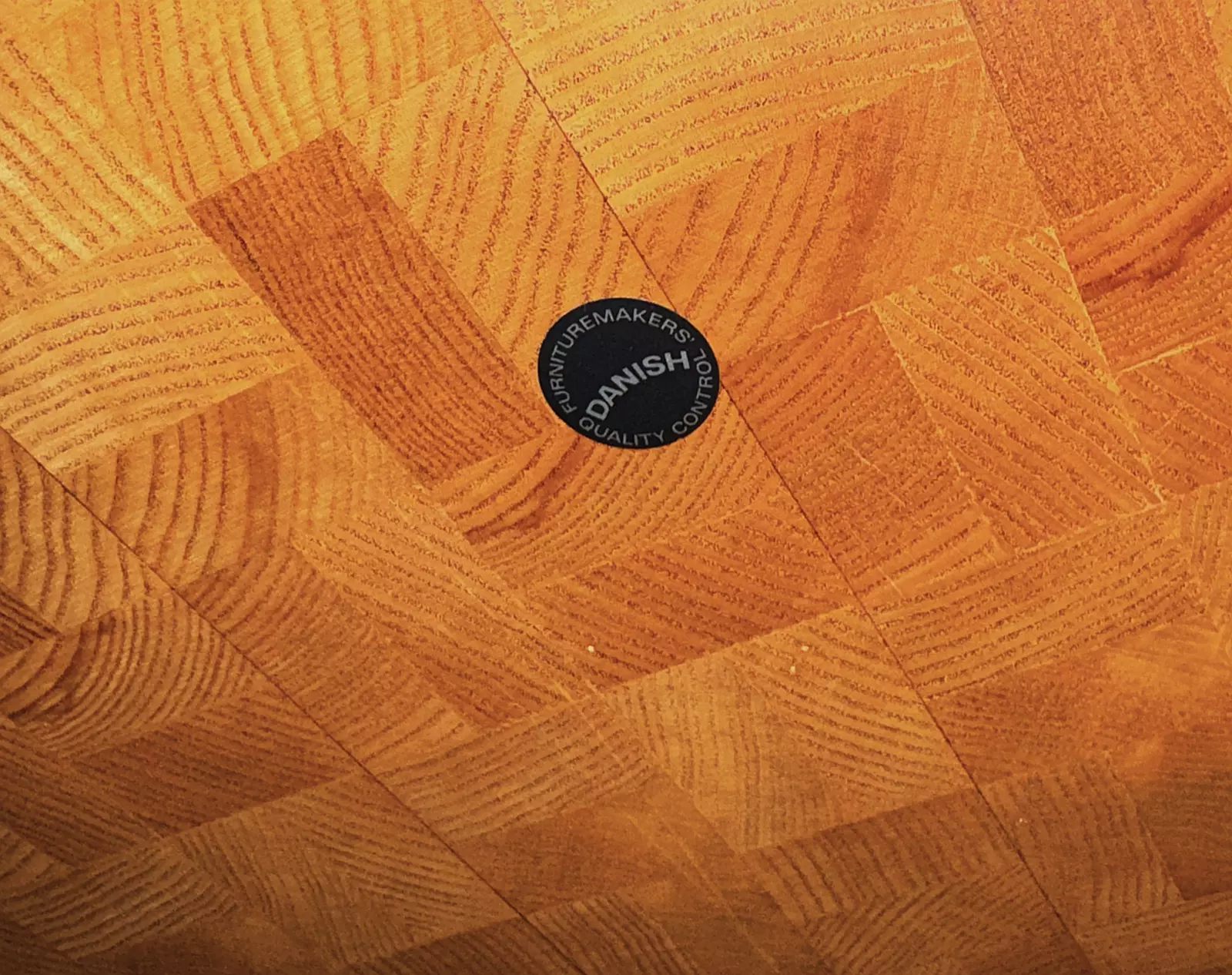 Ash coffee table with teak mosaic, Denmark, 1960s/70s