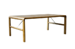 Ash coffee table with teak mosaic, Denmark, 1960s/70s