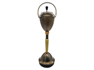 Ozdobna popielniczka stopie z onyksu, lata 50/60