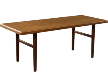 Podłużny tekowy stolik kawowy, Dania, lata 60