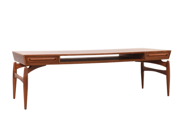 Tekowy stolik kawowy proj. J. Andersen, prod. Trensum Möbelfabrik, Szwecja, lata 60