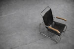 B35 Leather Armchair, Designed by Marcel Breuer, Thonet, Germany, 1930s