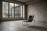 B35 Leather Armchair, Designed by Marcel Breuer, Thonet, Germany, 1930s