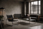 B35 Leather Armchair, Designed by Marcel Breuer, Thonet, Germany, 1930s