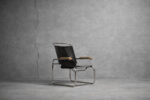 B35 Leather Armchair, Designed by Marcel Breuer, Thonet, Germany, 1930s