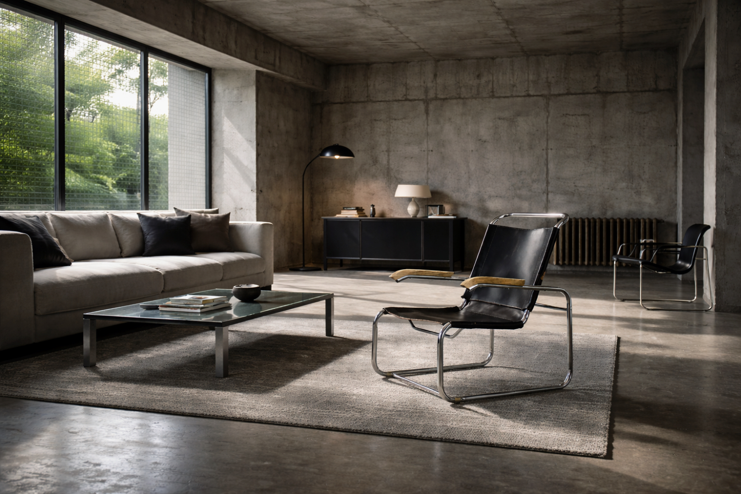 B35 Leather Armchair, Designed by Marcel Breuer, Thonet, Germany, 1930s