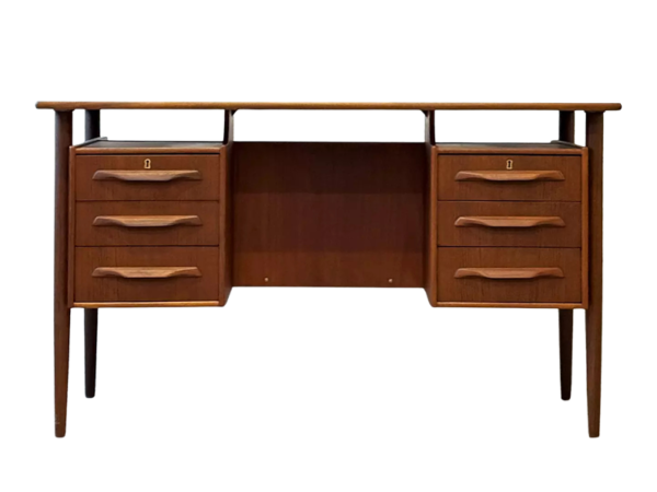 Biurko tekowe vintage, Dania, lata 60/70