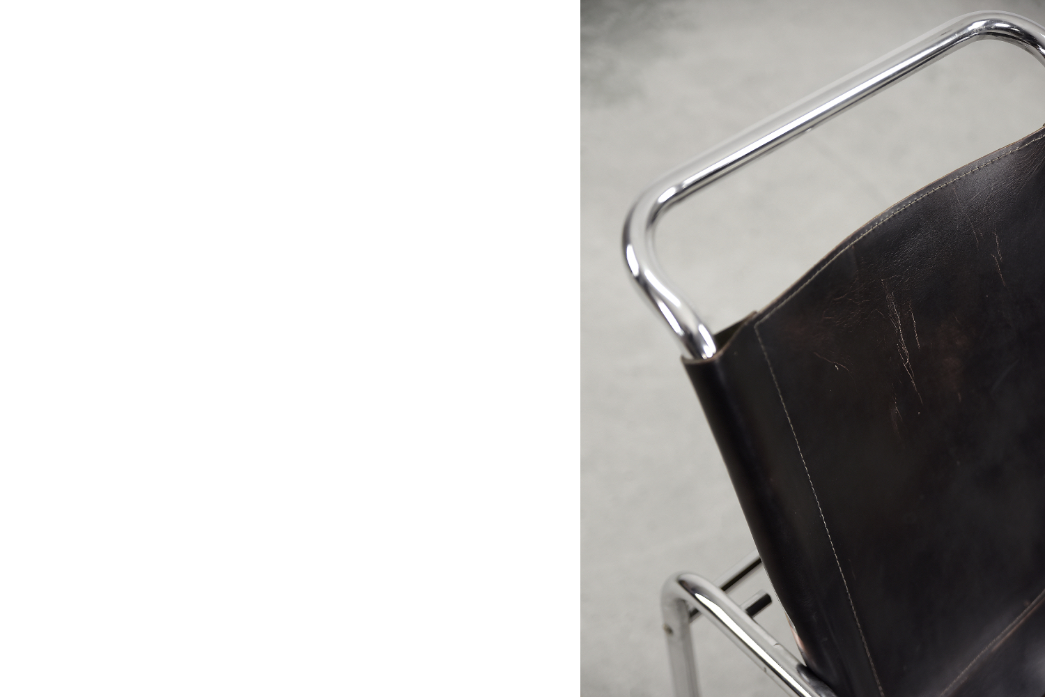 B35 Leather Armchair, Designed by Marcel Breuer, Thonet, Germany, 1930s