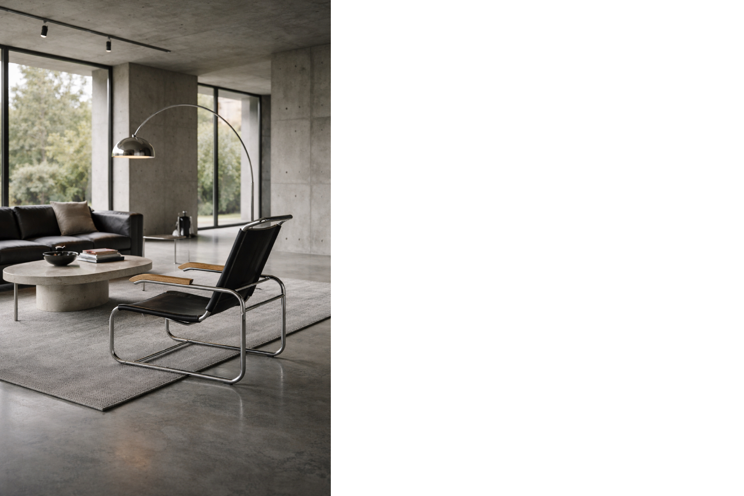 B35 Leather Armchair, Designed by Marcel Breuer, Thonet, Germany, 1930s