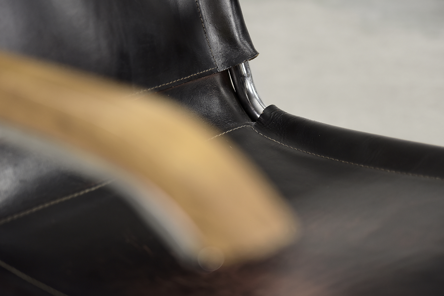 B35 Leather Armchair, Designed by Marcel Breuer, Thonet, Germany, 1930s