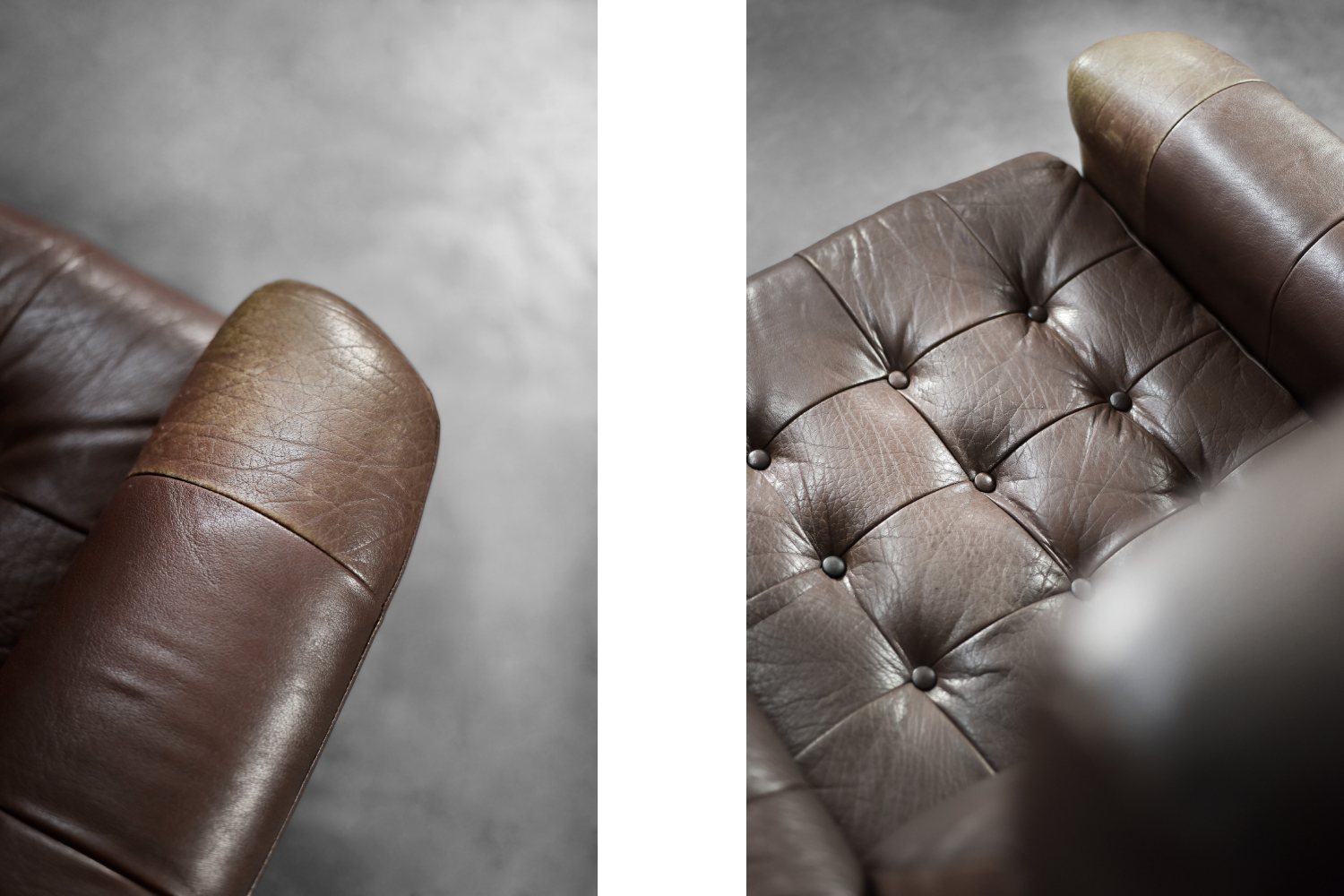 Vintage leather lounge chair, Lystager Industri, Denmark, 1970s