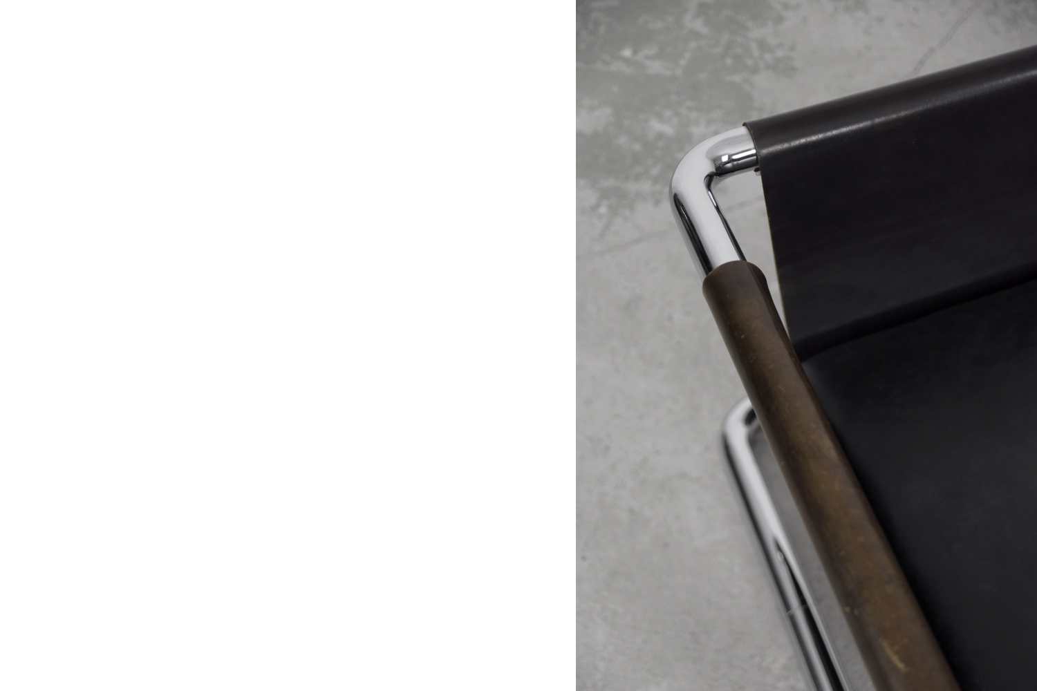 Brutalistyczna sofa skórzana, lata 50