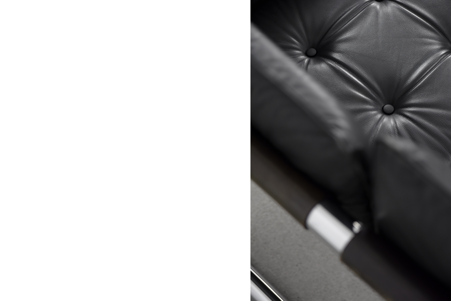 Brutalistyczna sofa skórzana, lata 50