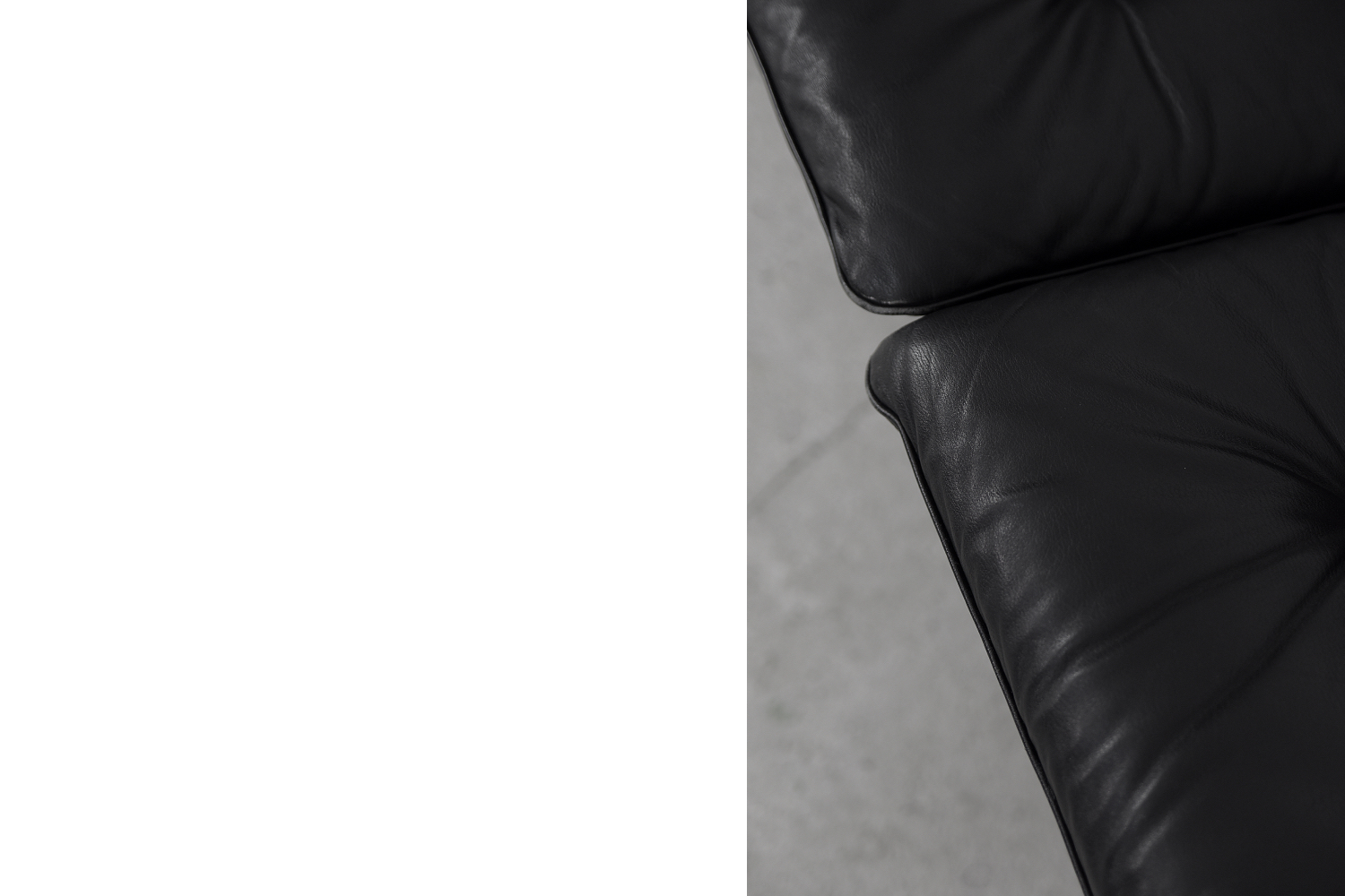 Brutalistyczna sofa skórzana, lata 50