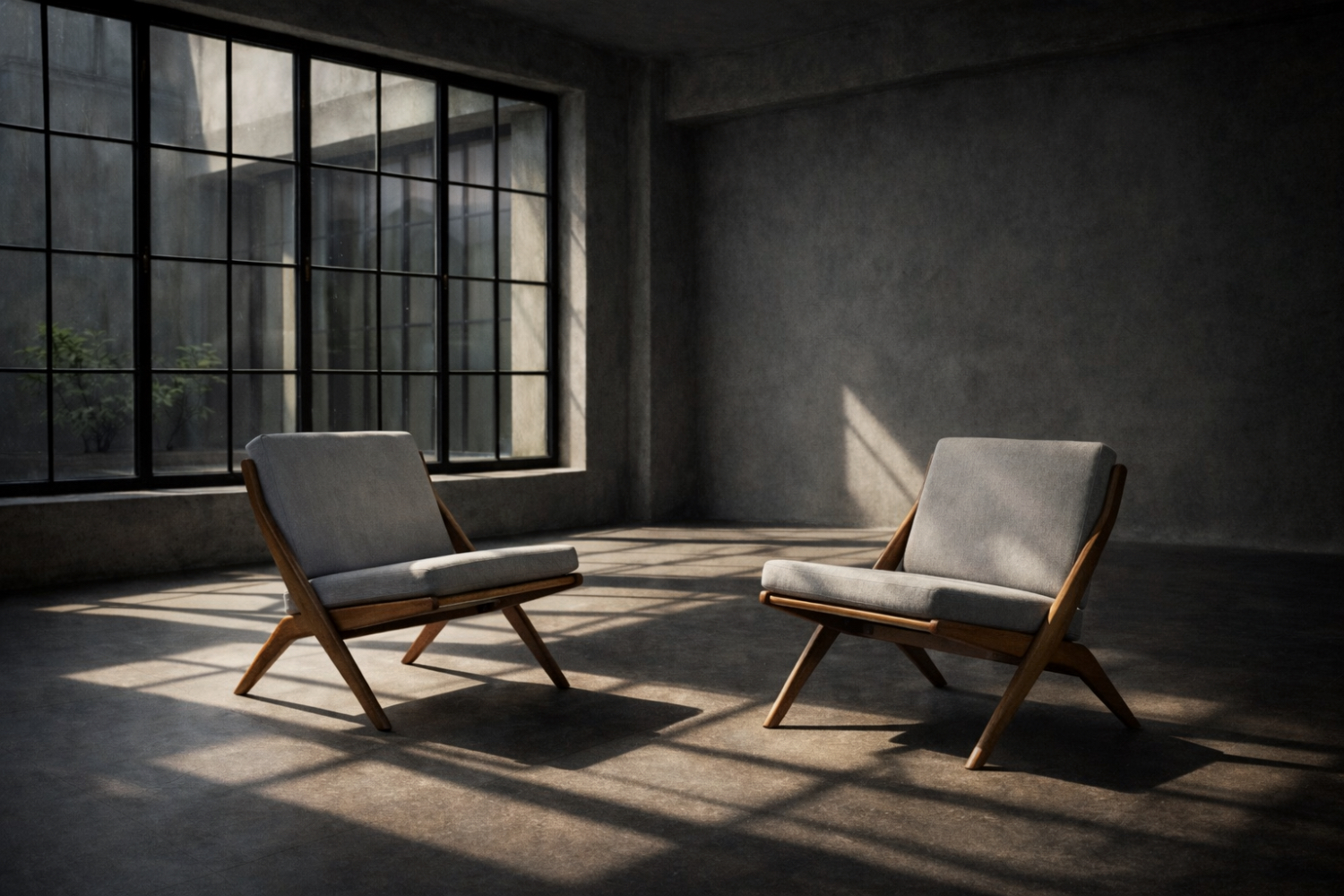 Komplet foteli Scissors, proj. Folke Ohlsson dla Bodafors, Szwecja, 1962