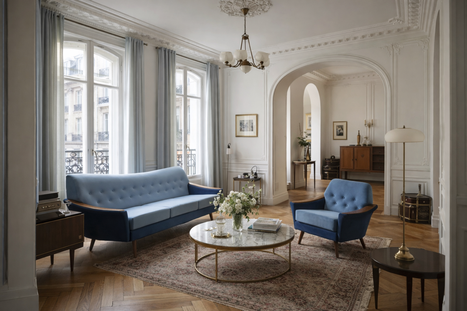 Welurowy komplet wypoczynkowy, Holm Fabriker AB, Szwecja, lata 60