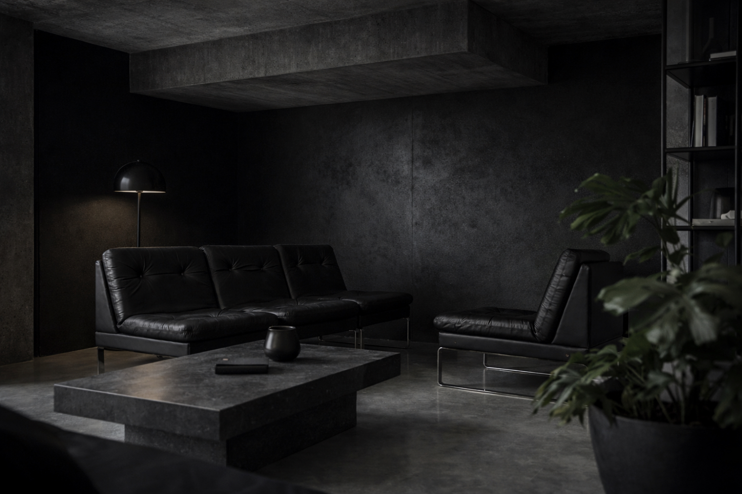 Modular Sofa / Set of 4 Leather Armchairs by Klöber, Germany, 1980s
