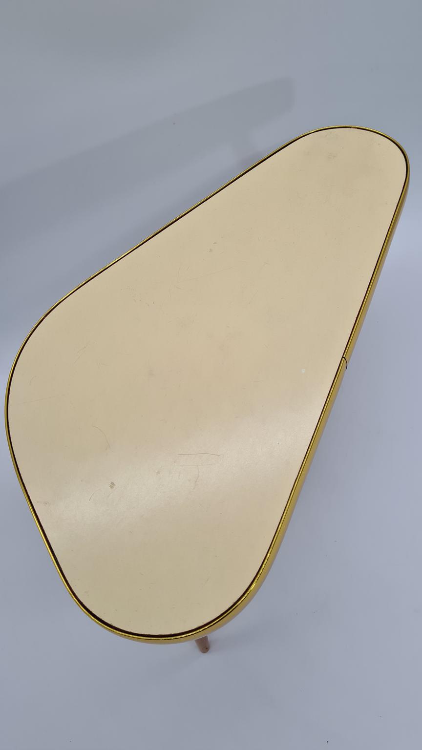 Vintage kidney-shaped coffee table, 1960s