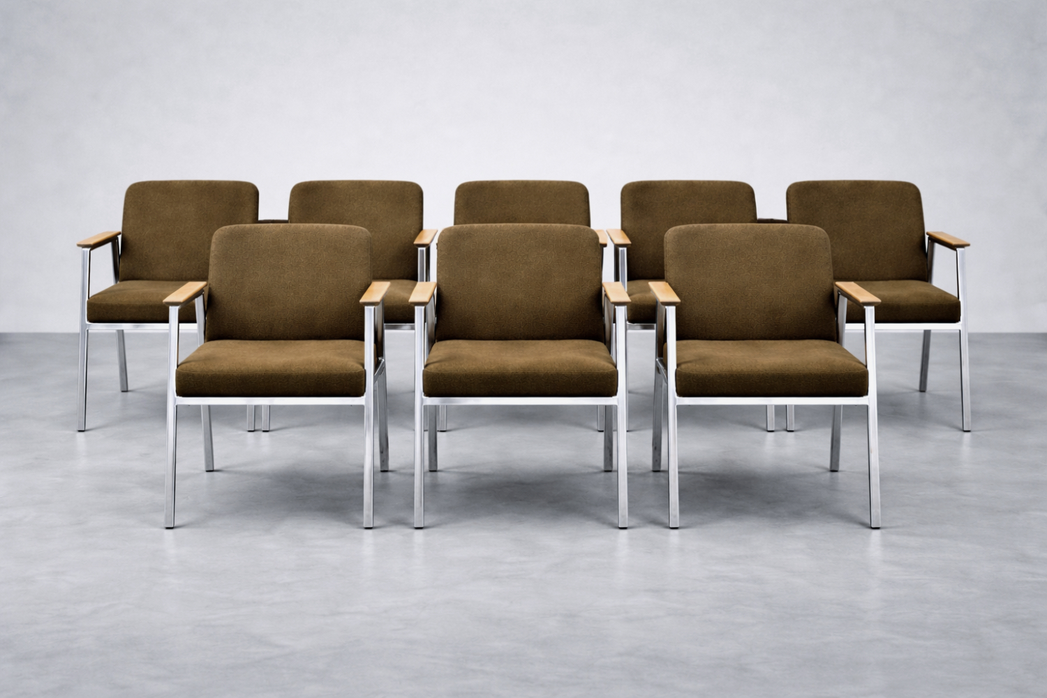 Brązowe krzesło konferencyjne, Drabert, Niemcy, lata 70