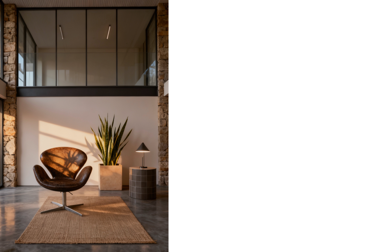 Skórzany fotel Swan, proj. Arne Jacobsen dla Fritz Hansen, Dania, 1958