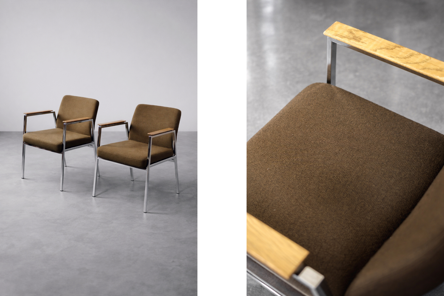 Brązowe krzesło konferencyjne, Drabert, Niemcy, lata 70