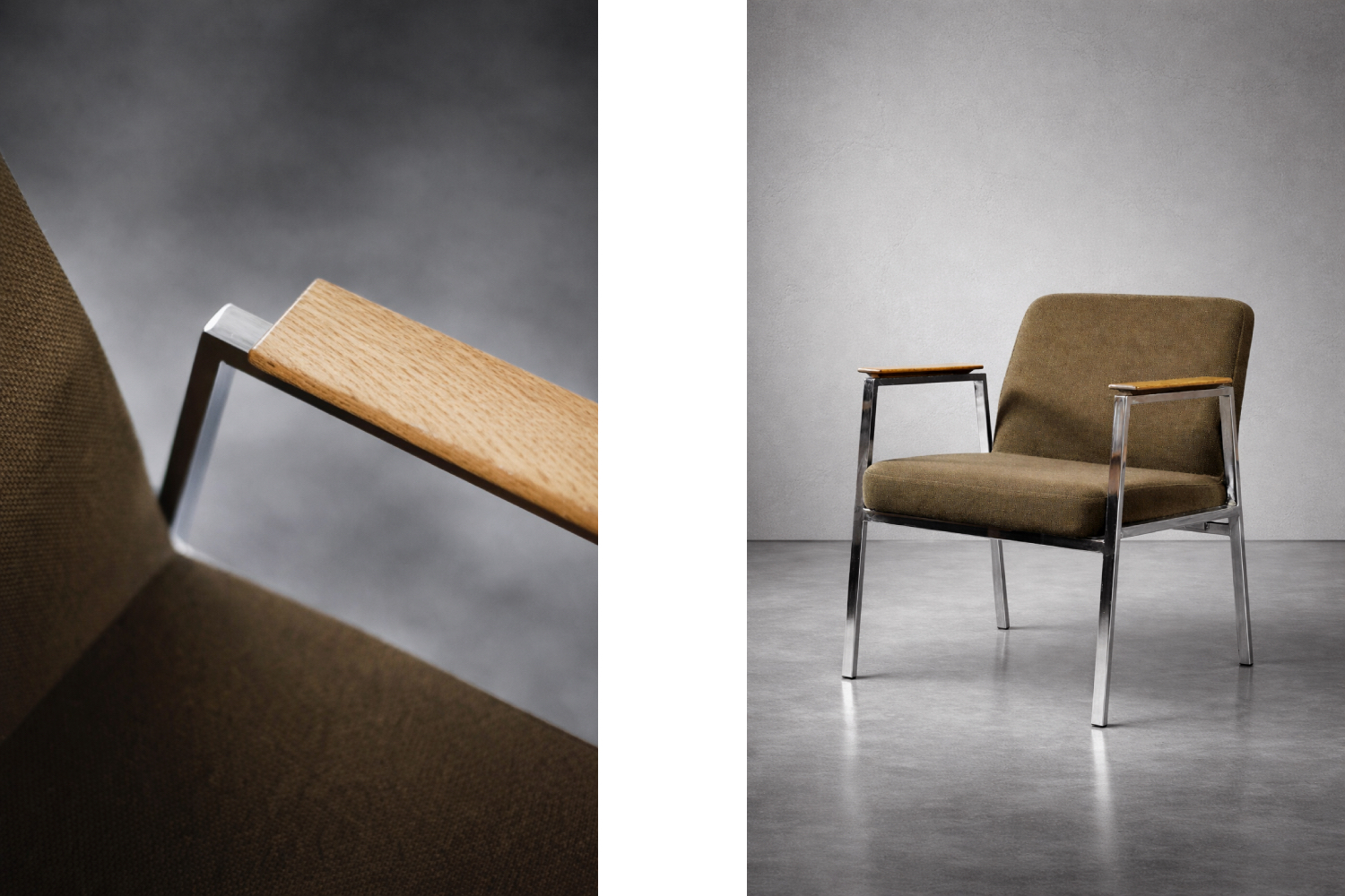 Brązowe krzesło konferencyjne, Drabert, Niemcy, lata 70