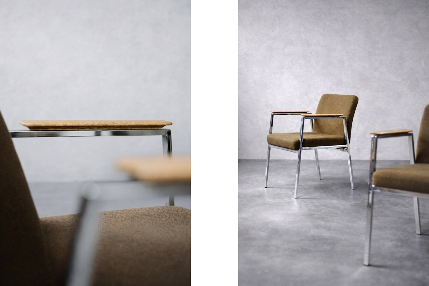 Brązowe krzesło konferencyjne, Drabert, Niemcy, lata 70