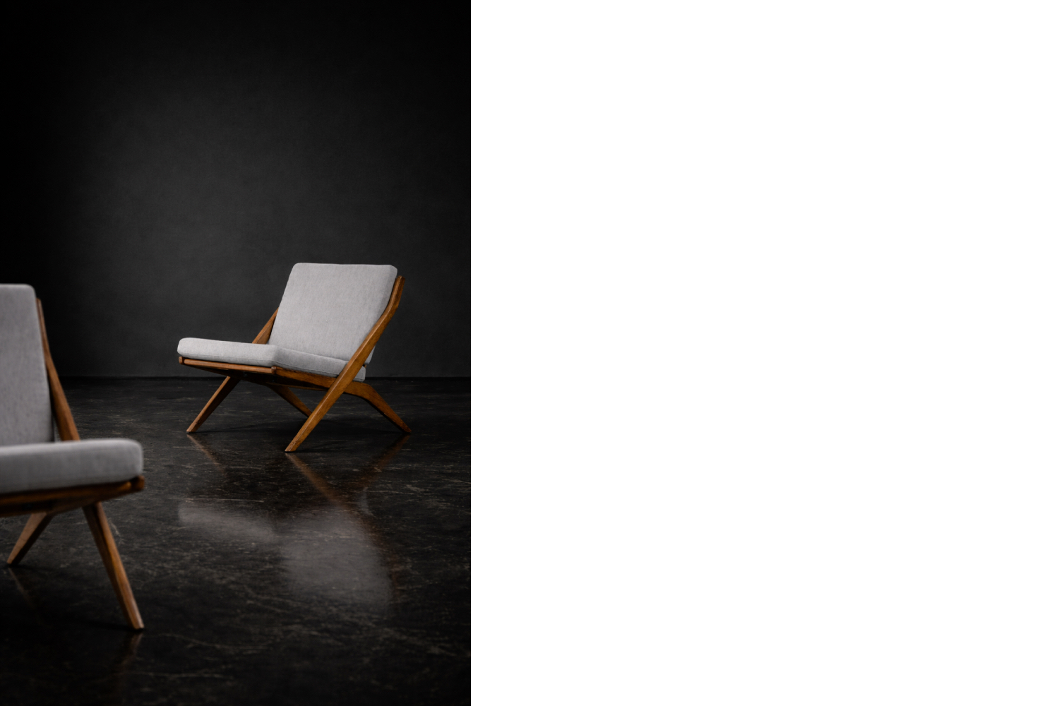 Komplet foteli Scissors, proj. Folke Ohlsson dla Bodafors, Szwecja, 1962