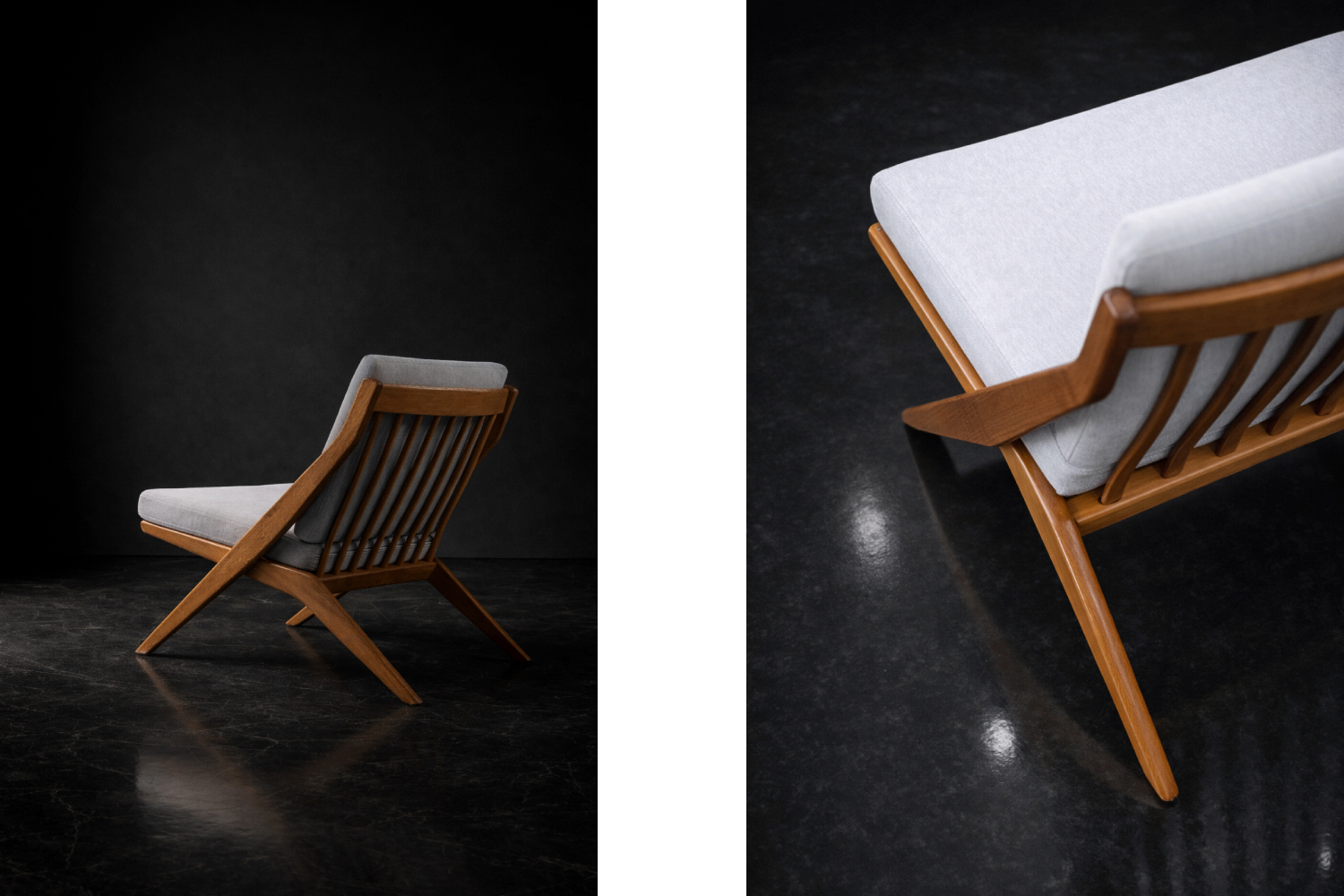 Komplet foteli Scissors, proj. Folke Ohlsson dla Bodafors, Szwecja, 1962