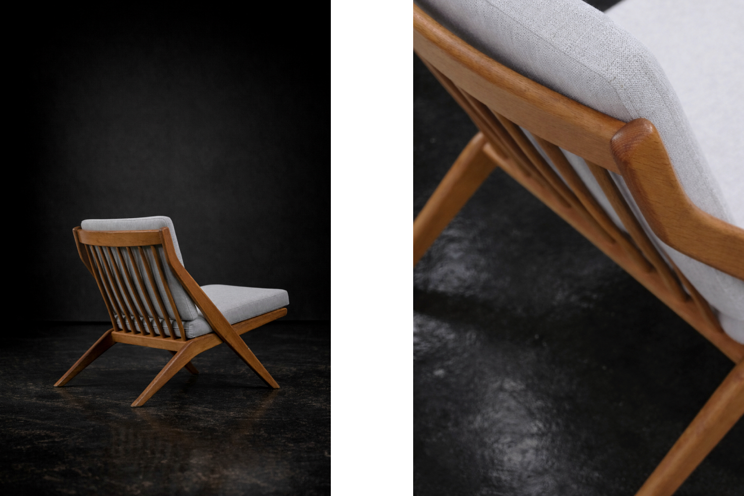 Komplet foteli Scissors, proj. Folke Ohlsson dla Bodafors, Szwecja, 1962