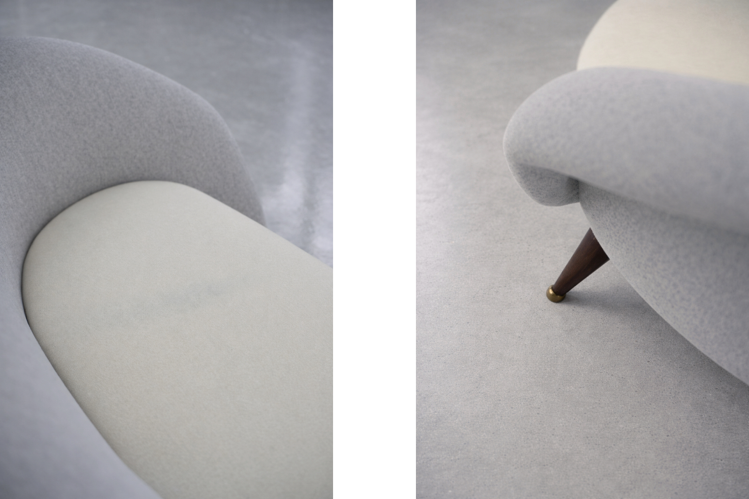 Modernistyczna sofa Tellus, proj. F. Jansson dla SM Wincrantz, Szwecja, lata 50