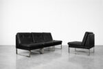 Modular Sofa / Set of 4 Leather Armchairs by Klöber, Germany, 1980s