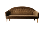 Brązowa sofa Paradiset, proj. Kerstin Hörlin-Holmquist dla Nordiska Kompaniet, Szwecja, lata 50